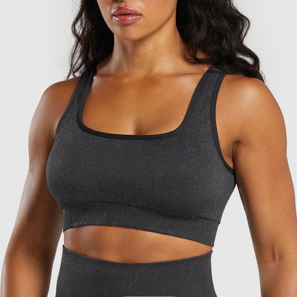 Gymshark ADAPT FLECK SEAMLESS sports bra black